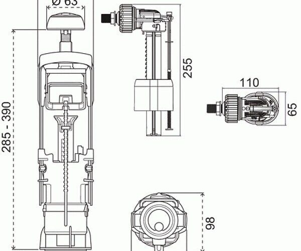 Mécanisme De Chasse À Poussoir Mecad’or – Double Débit