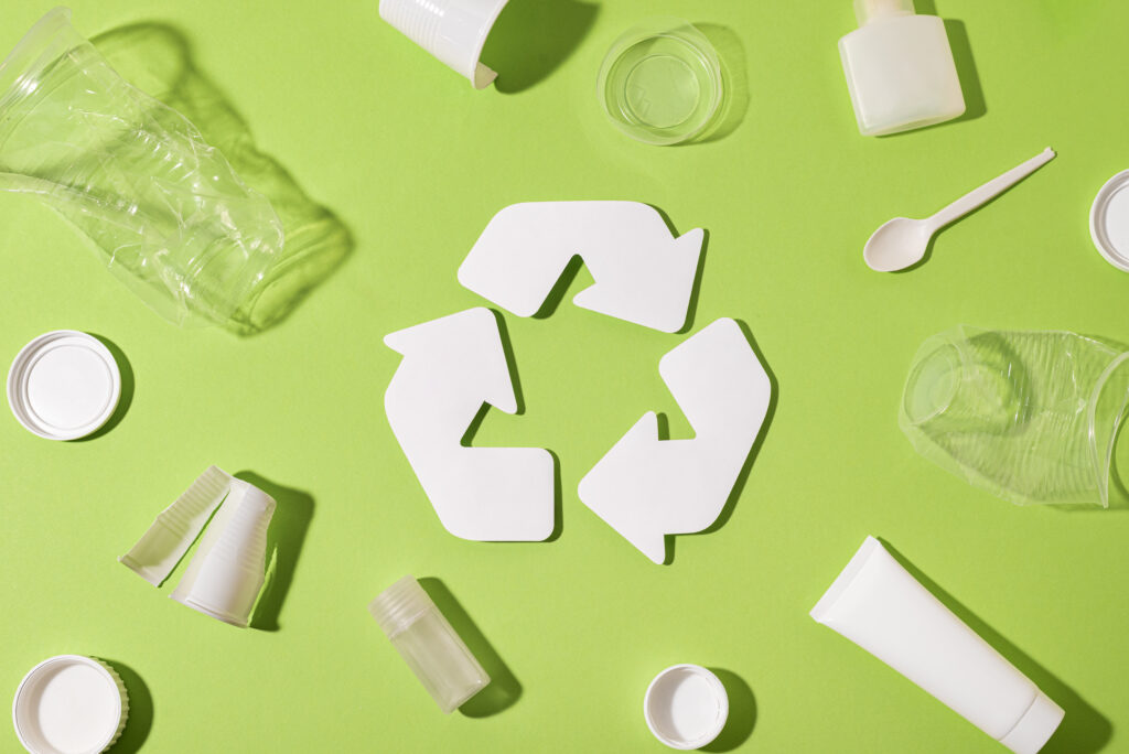 Reciclagem de plástico com umidade e ar