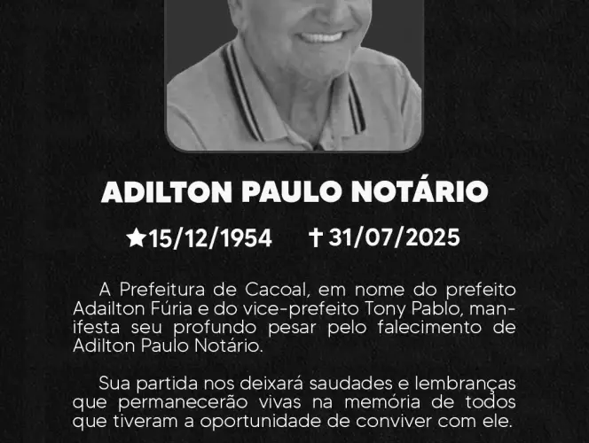 Morre Adilton Notário, pioneiro do comércio de carnes e fundador do Frigorífico Santa Elvira
