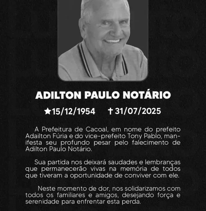 Morre Adilton Notário, pioneiro do comércio de carnes e fundador do Frigorífico Santa Elvira