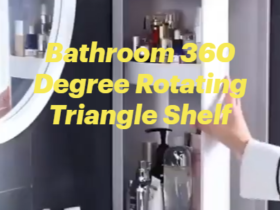 Bathroom 360 Degree Rotating Triangle Shelf