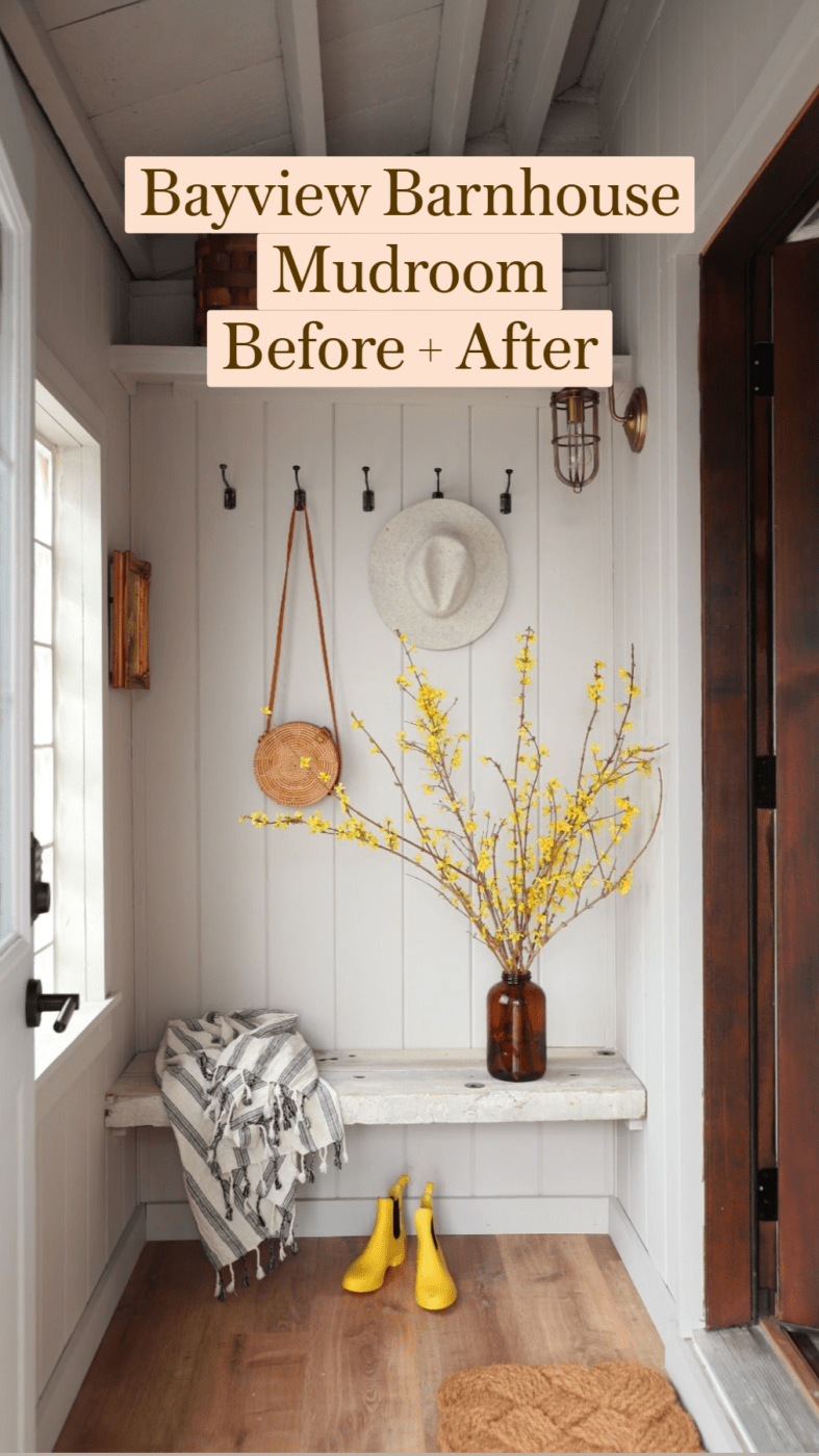 Bayview Barnhouse Mudroom Before + After