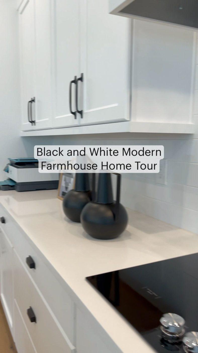 Black and White Modern Farmhouse Home Tour