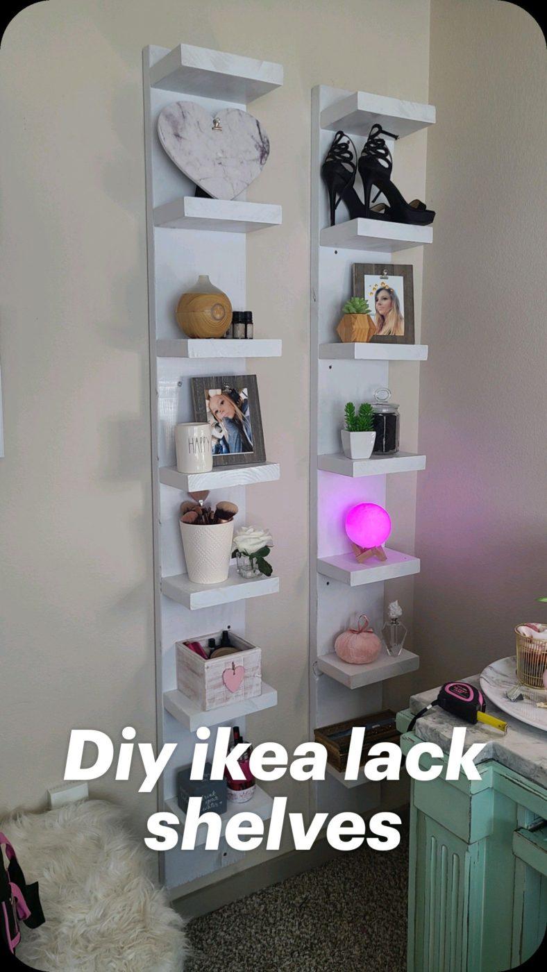 Diy ikea lack shelves