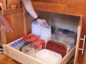 DIY Tupperware Storage 