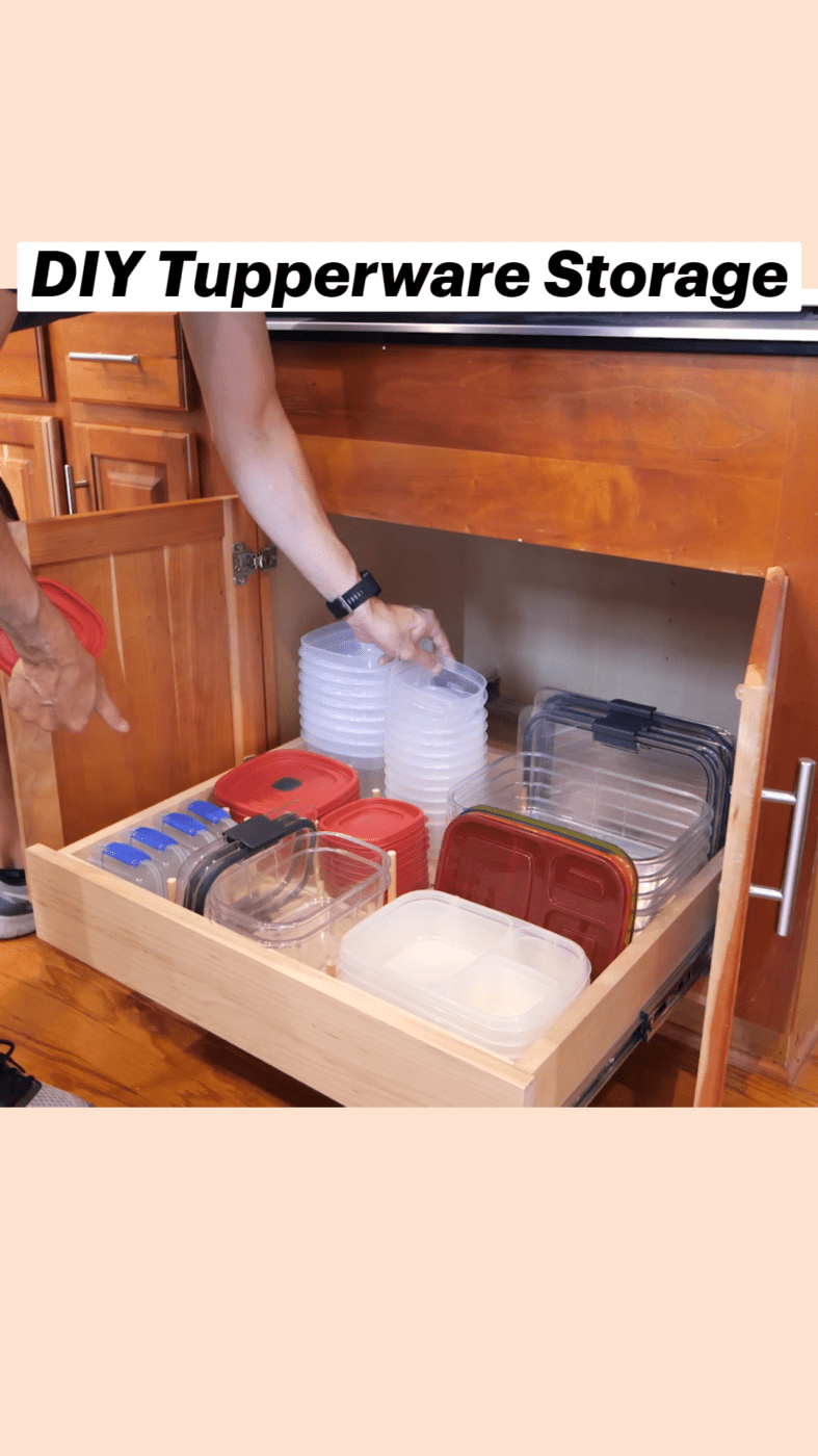 DIY Tupperware Storage 