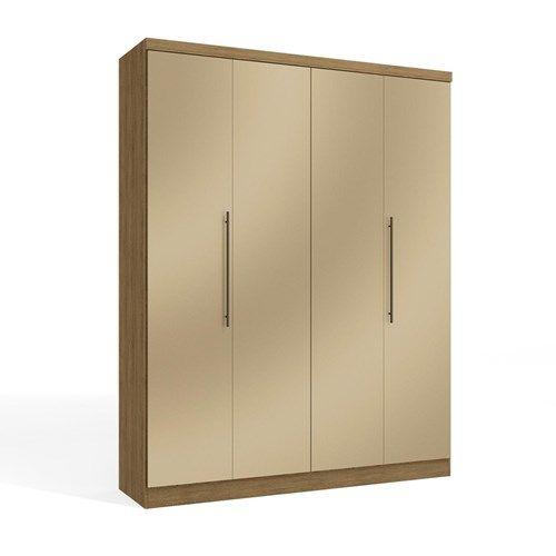 Guarda Roupa Sandoval C / 4 Portas e 3 Gavetas – Champagne