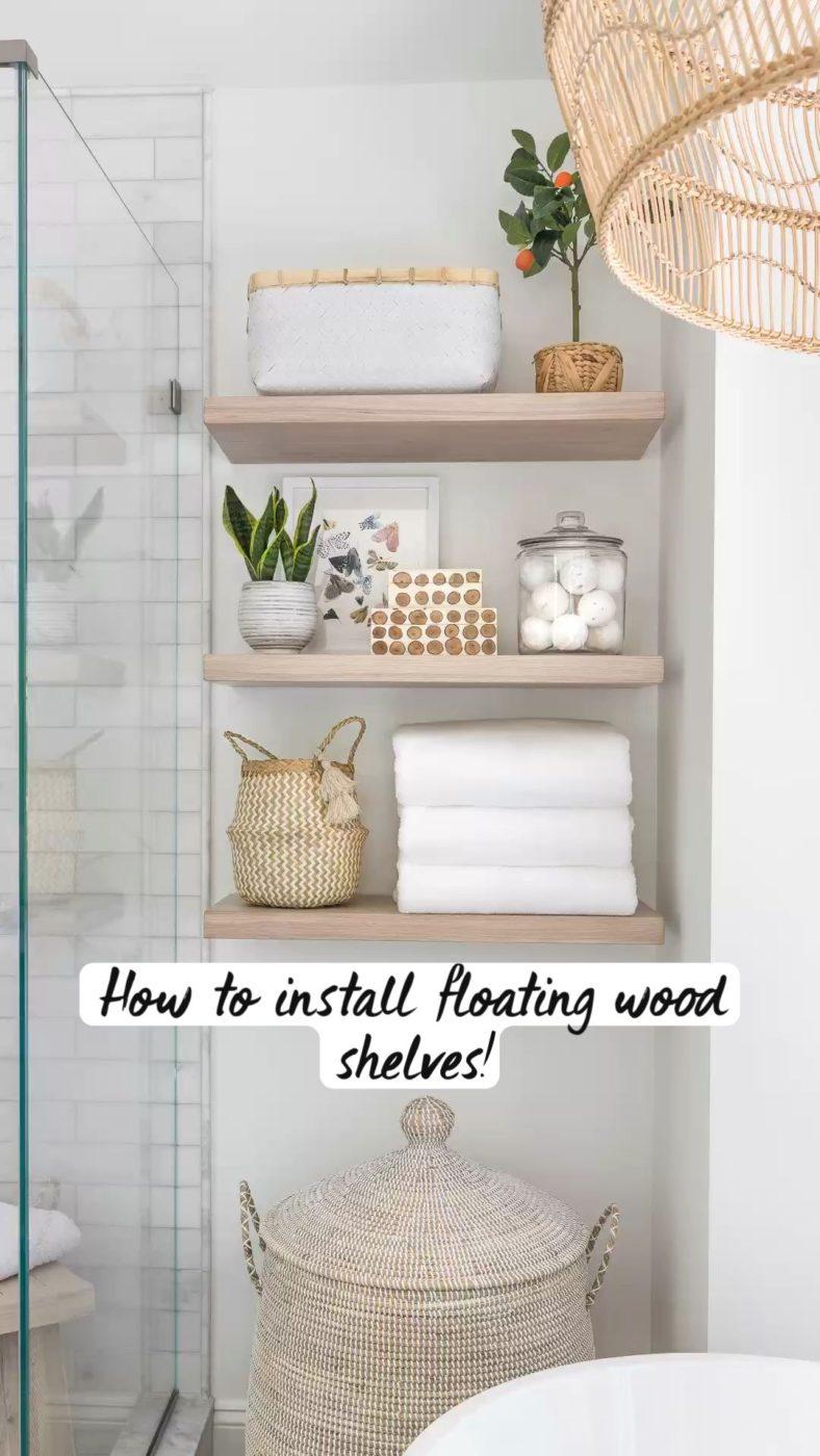 How To Install Floating Wood Shelves!