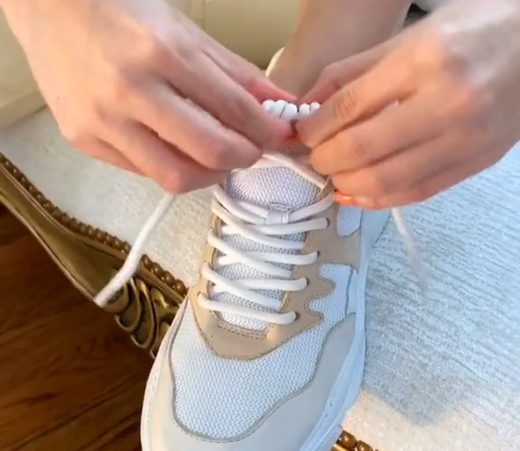 Lacing hack (best for round shoelaces). Great for adults and kids.