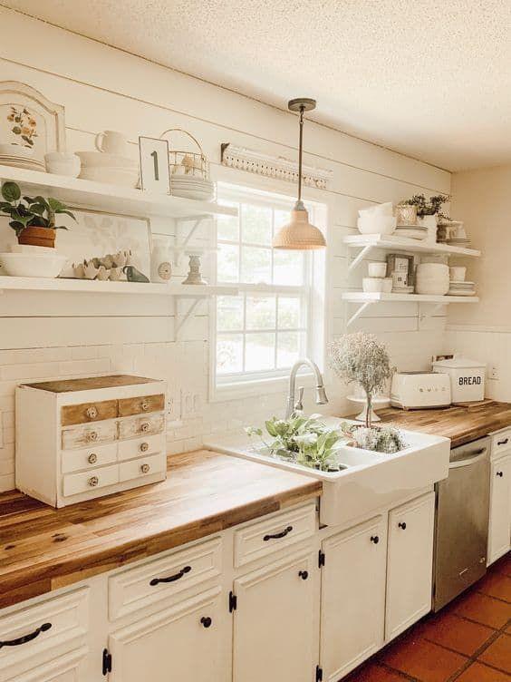 Nice 30 Farmhouse Kitchen Ideas for a Warm and Cozy