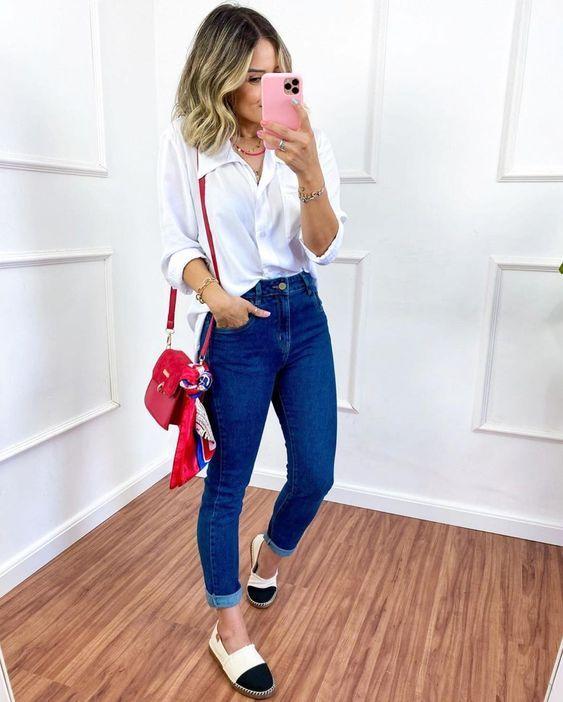 Tábata Bueno: CAMISA BRANCA E CALÇA JEANS: A MELHOR COMBINAÇÃO!