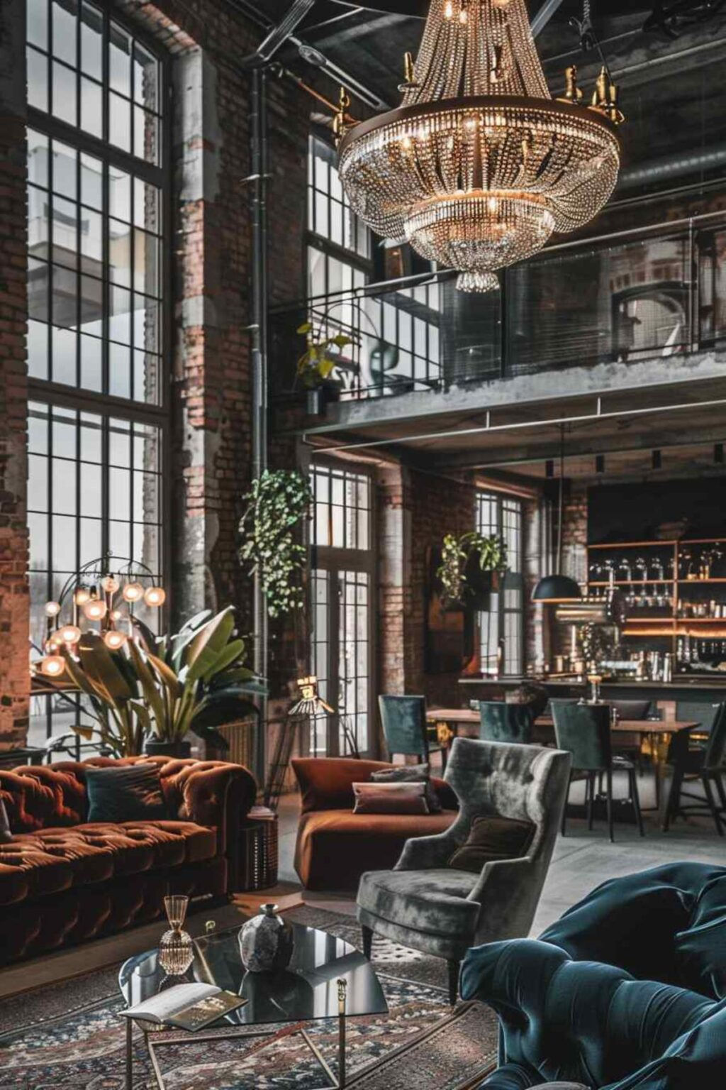 68 Espaços de Vida Industrial-Glam Ousados: Estilo Redefinido