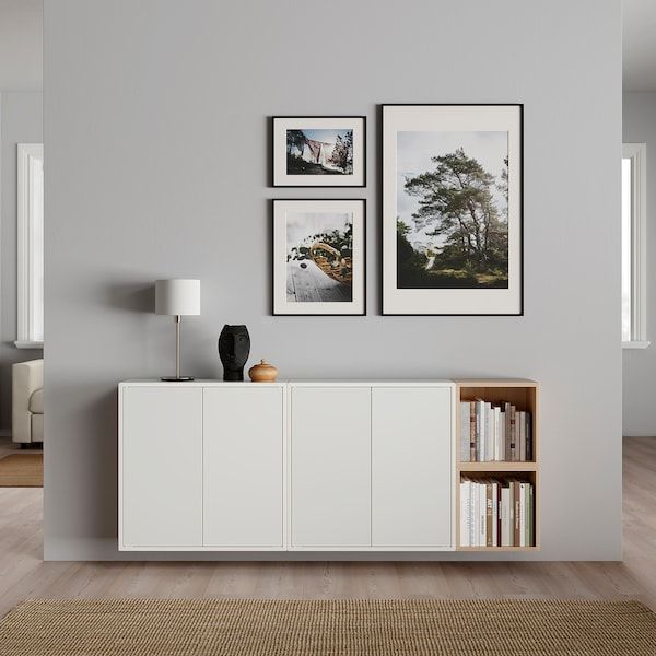 Armário de parede EKET, efeito carvalho branco/manchado de branco, 175x35x70 cm – IKEA