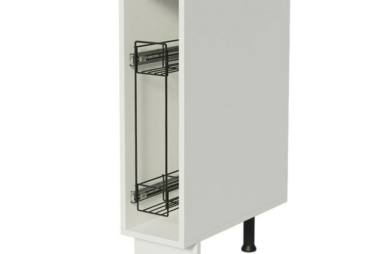 Balcão Porta-Temperos Madesa Acordes 100% MDF 20 cm (Com Tampo) – Branco