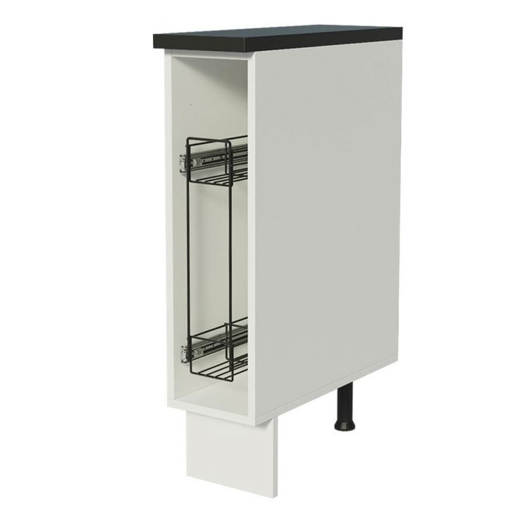 Balcão Porta-Temperos Madesa Acordes 100% MDF 20 cm (Com Tampo) – Branco