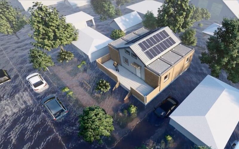 Casas de plástico flutuam em enchentes e resistem a terremotos, projeto une arquitetura e segurança