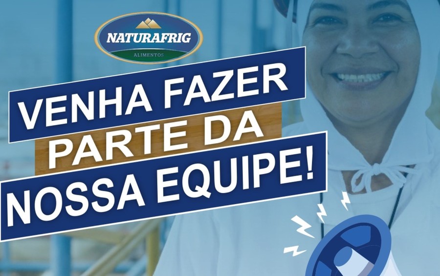 Frigorífico Naturafrig de Nova Andradina abre 60 vagas de emprego em diversas áreas para recrutamento imediato