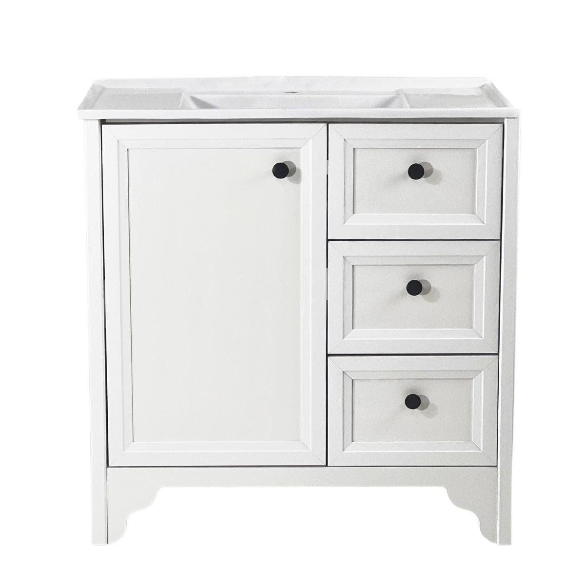 Gabinete Armário Banheiro Ditália c/Pia BN-05 cor:branco