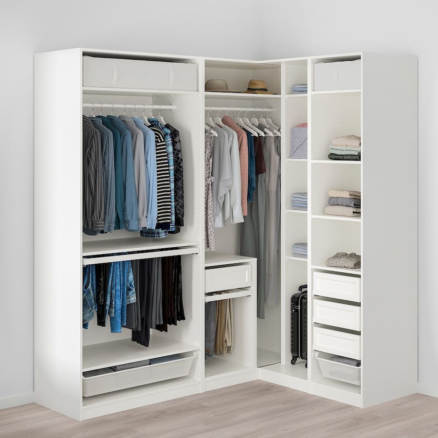 Guarda-roupa de canto PAX, branco, 210/160×236 cm (823/4/631/8×931/8″) – IKEA