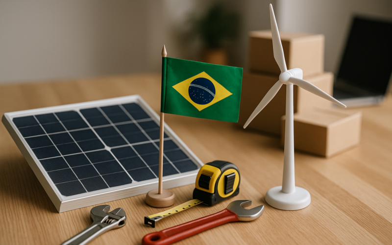 Indústria brasileira lidera em renováveis: corta custos, atrai investimentos e turbina exportações