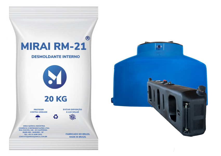 Na imagem aparece o desmoldante Mirai RM-21