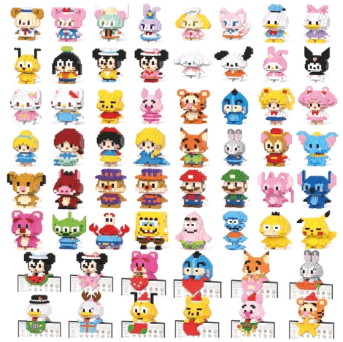 kit De Construção De Bonecas De animes De Pequenas Partículas , Sensação De Diversão De montagem