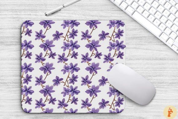 Mouse Pad Lindas Flores Violetas