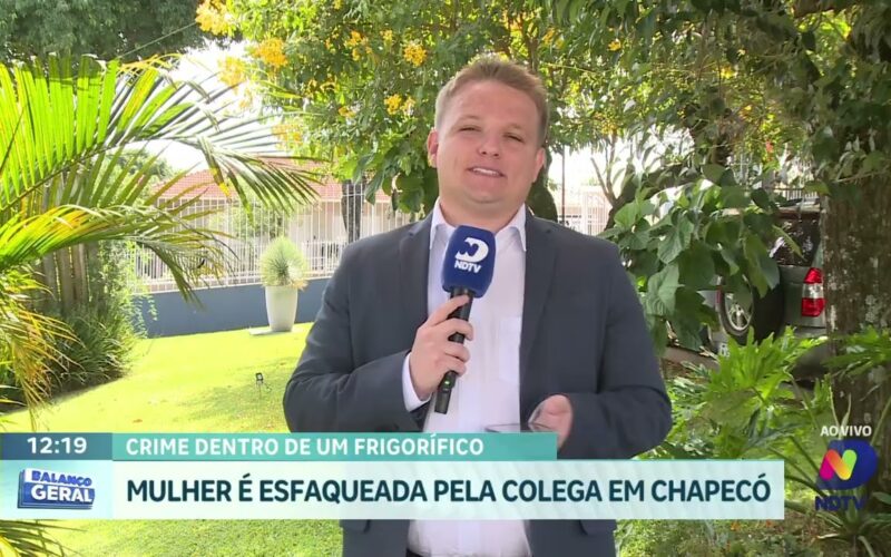 Mulher é esfaqueada por colega durante trabalho em frigorífico em Chapecó
