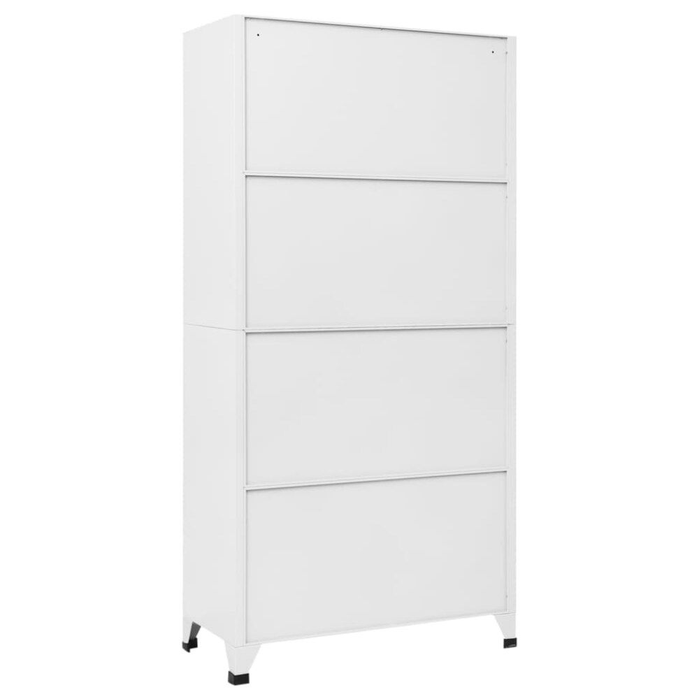 vidaXL Armário de armário branco 35,4 x17,7 x70,9 Aço